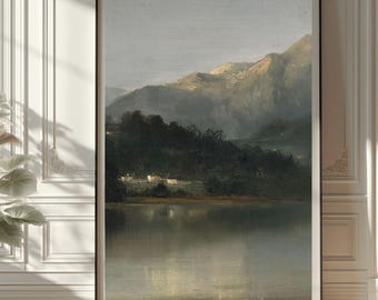 Mountain Lake Landscape Print Serene Water | Digital Download