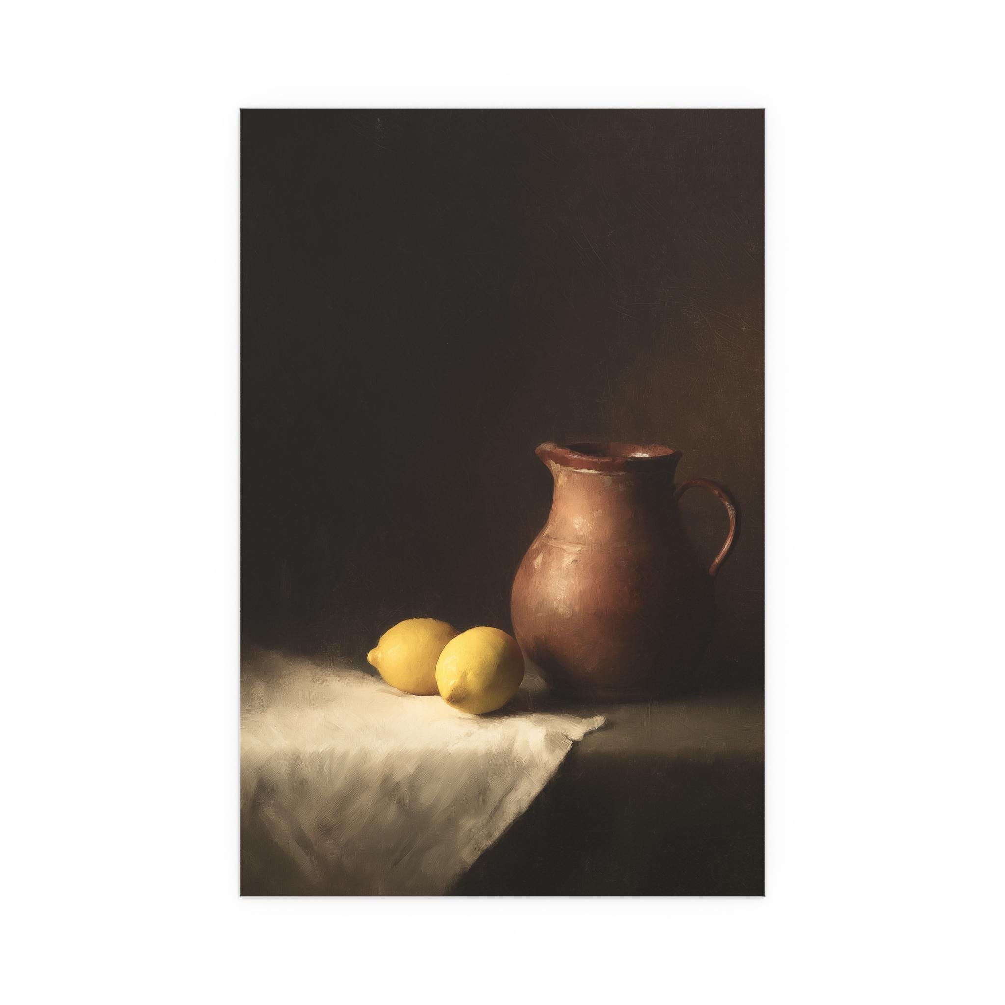 水差しとレモン | 夏のフルーツ | 静物画 | 黄色のアート