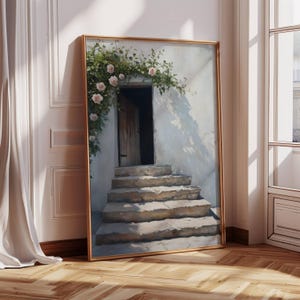 Farmhouse Doorstep Vintage English Cottage | Antique Farmhouse | Spring Cottagecore | Rustic English Landscape | Kitchen Decor