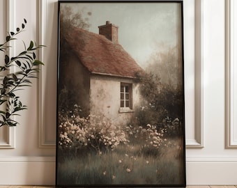 Vintage English Cottage | Antique Farmhouse | Spring Cottagecore | Rustic English Landscape | Kitchen Decor