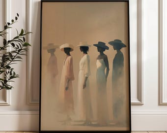 Strong Independent Women Art | Modern African Wall Art | Afrocentric Sisterhood Print | Neutral Boho Decor | Black Woman Artwork