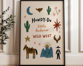Western Themed Nursery Print | Cowboy Nursery Decor | Kids Room | Play Room | Nursery Wall Art | Wall Art | Nursery Decor