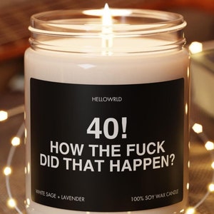 40th Birthday Gifts for Her Funny 40th Birthday Gift Forty and Fabulous Gift for 40 Birthday Candle Gift 40th Birthday Women 40th Birthday