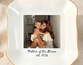 Custom Photo Mother of The Groom Ring Dish: Jewelry Tray Gift for Mother in Law