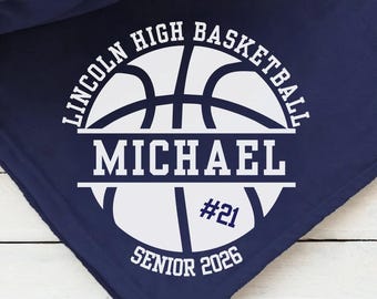 Personalized Basketball Blanket: Basketball Senior Night Team Gifts