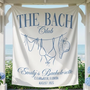 Coastal Bachelorette Tapestry Photo Backdrop, Beach Bachelorette Banner, Personalized Bachelorette Party Favors, Beach Bachelorette Decor
