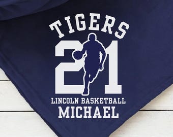 Personalized Basketball Blanket: Basketball Senior Night Team Gifts