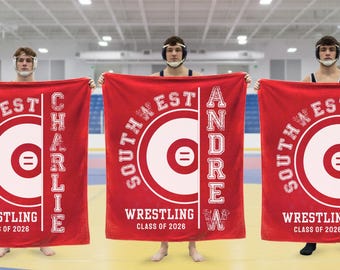 Personalized Wrestling Blanket: Wrestling Senior Night Keepsake