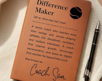 Personalized Tennis Coach Journal: Coach Appreciation Gift for Tennis Coaches