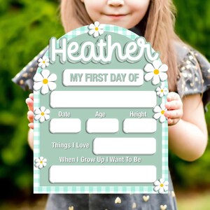 Customized First And Last Day School Sign Back to School Sign Kindergarten 1st Day of School Sign First Day School Wooden School Board