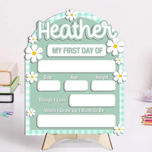 Customized First And Last Day School Sign Back to School Sign Kindergarten 1st Day of School Sign First Day School Wooden School Board
