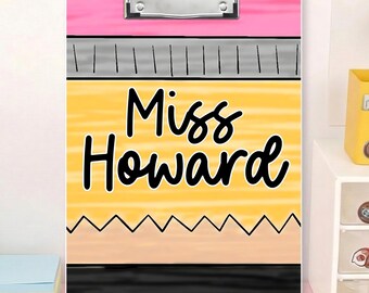 Personalized Teacher Clipboard with Name: Custom Dry Erase Board Teacher Appreciation Gift