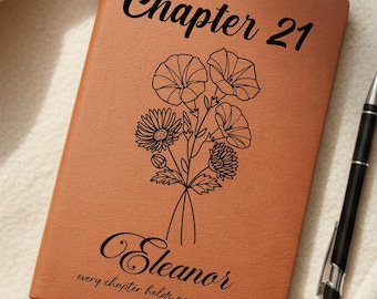 21st Birthday Journal Gift: Custom Birth Flower Notebook for Twenty-First Birthday Keepsake