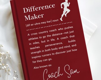 Cross Country Coach Journal, Cross Country Coach Gift, XC Coach Appreciation Gift, Gift for Cross Country Coaches, Journal for XC Coach