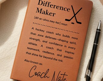 Difference Maker Hockey Coach Journal: Appreciation Gift for Hockey Coaches