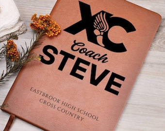 Cross Country Coach Gift Personalized Journal for XC Coach Custom Notebook Coach Appreciation Gift End of Cross Country Season Gift Coach