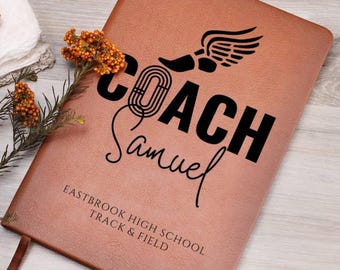 Personalized Track Coach Gift Journal Track and Field Coach Thank You Gifts Notebook Track Personalized Coach Gift for Track Coach Journal