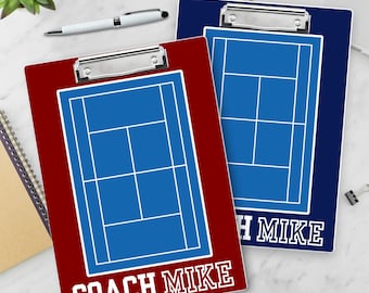 Custom Tennis Coach Clipboard Gift Personalized Acrylic Board for Tennis Coach End of Season Coach Appreciation Custom Clipboard Tennis