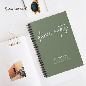 Personalized Dance Teacher Leather Journal featuring a custom name design, perfect as a Dance Teacher Gift or Dance Instructor Gift. Great for Recital Gifts, End of Season Gifts, or Thank You Teacher Gifts. Ideal Custom Dance Teacher Gift and Appreciation Gift Idea. Use as a Dance Notebook, Mentor Journal, or Keepsake Journal. Makes a thoughtful Personalized Gift and Leather Journal for Dance Teacher or Instructor.