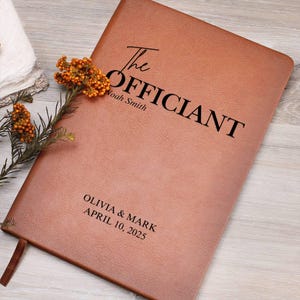 Personalized Officiant Book for Wedding Officiant Gift Custom Journal Gift Notebook Officiant Book for Ceremony Gift for Officiant Book