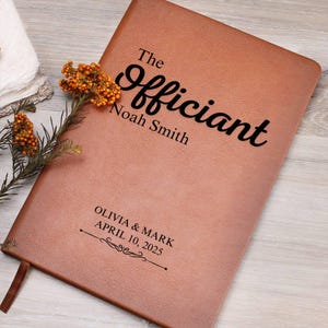 Personalized Officiant Book for Wedding Officiant Gift Custom Journal Gift Notebook Officiant Book for Ceremony Gift for Officiant Book