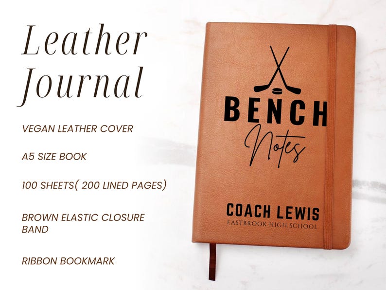 Bench Notes Hockey Coach Journal: Appreciation Gift for Hockey Coaches ...