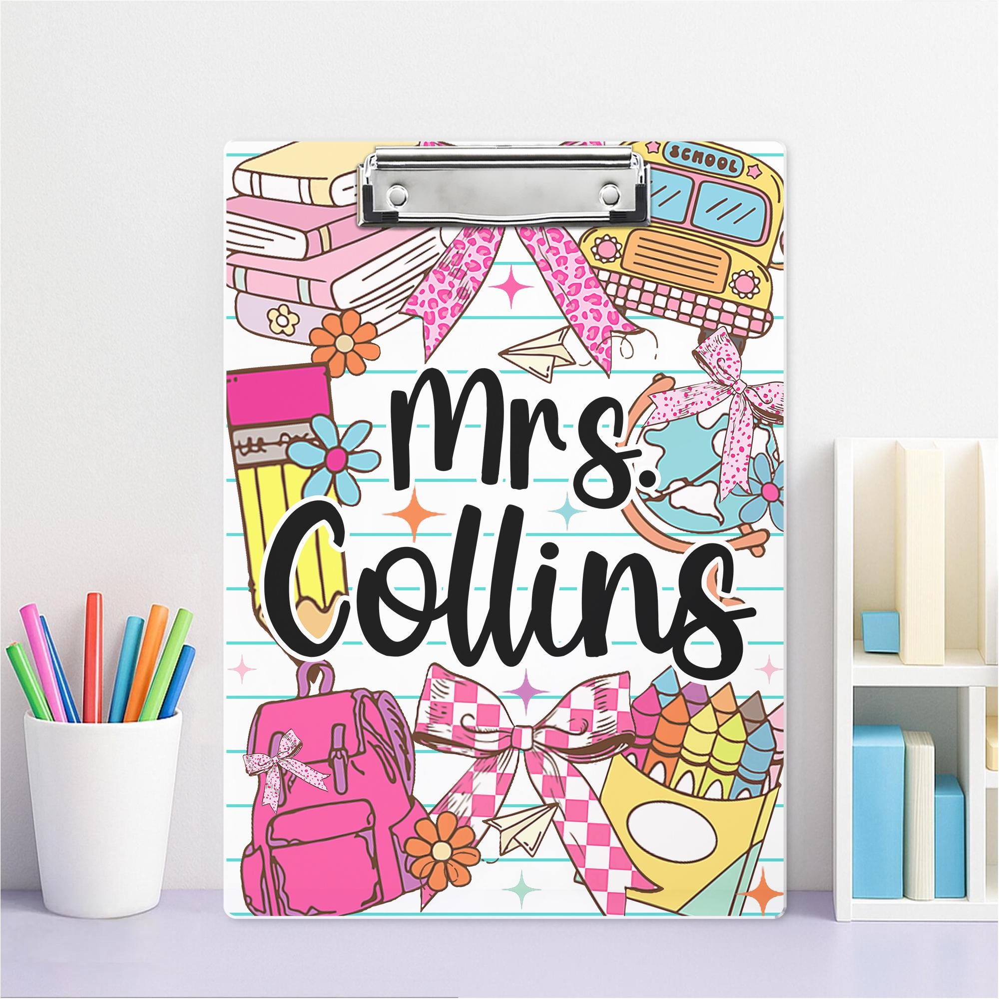 Back to School Teacher Gifts Personalized Clipboard for Teacher Teacher Appreciation Gift First Day of School Teacher Gift Personalized