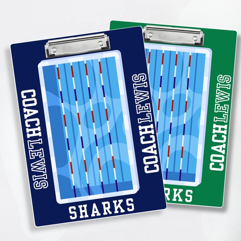 🎁 Personalized Swimming Coach Clipboard: Custom Acrylic Dry Erase Board