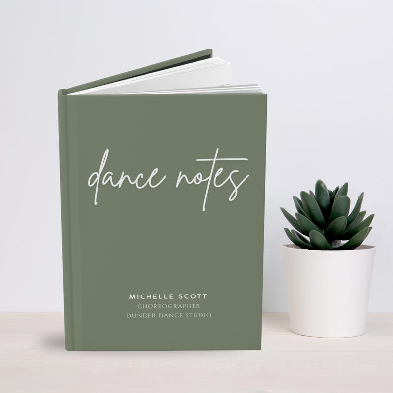Personalized Dance Teacher Leather Journal featuring a custom name design, perfect as a Dance Teacher Gift or Dance Instructor Gift. Great for Recital Gifts, End of Season Gifts, or Thank You Teacher Gifts. Ideal Custom Dance Teacher Gift and Appreciation Gift Idea. Use as a Dance Notebook, Mentor Journal, or Keepsake Journal. Makes a thoughtful Personalized Gift and Leather Journal for Dance Teacher or Instructor.