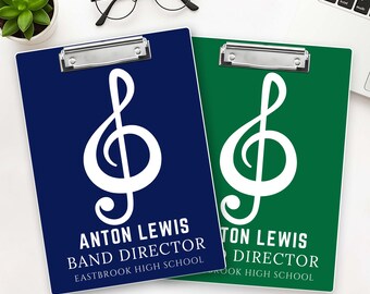 Personalized Band Director Clipboard Gift Custom Acrylic for School Band Teacher Music Conductor Appreciation Gift Custom Clipboard Gift
