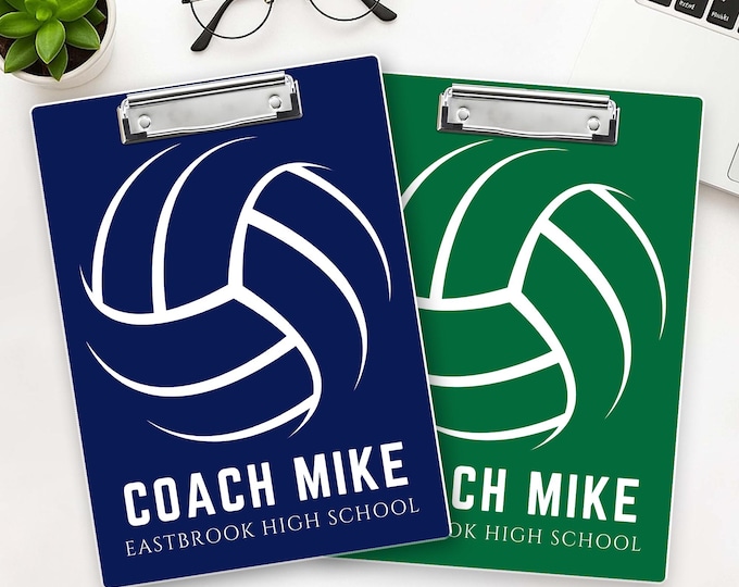 Personalized Volleyball Coach Clipboard Gift Custom Acrylic Gift for Volleyball Coach End of Season Team Appreciation Present Clipboard