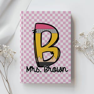 Personalized Teacher Journal with Name, Back to School Notebook & Appreciation Present, Custom End-of-Year Teacher Gift, Keepsake Journal
