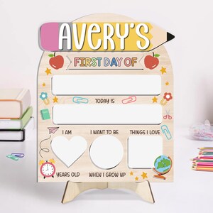 Customized First And Last Day School Sign Back to School Sign Kindergarten 1st Day of School Sign First Day School Wooden School Board