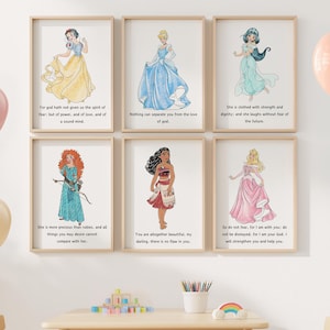 Księżniczka Wall Art, Inspirujące Cytaty Wydruk, Cyfrowe Pobieranie Plakatu, Dekoracja Pokoju Dziecięcego, Wydruk Do Pokoju Dziecięcego, Akwarelowy Plakat Księżniczki