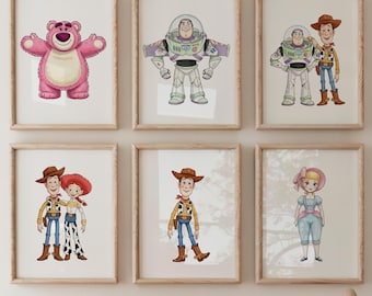 Toy Story Nursery Art Prints: Kids Room Decor (Digital Download, Set of 19 JPGs)