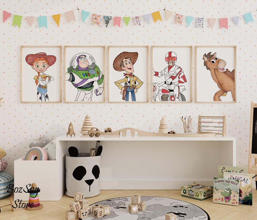 Toy Story Wall Art Digital Download, Kids Room Decor, Nursery Wall Art