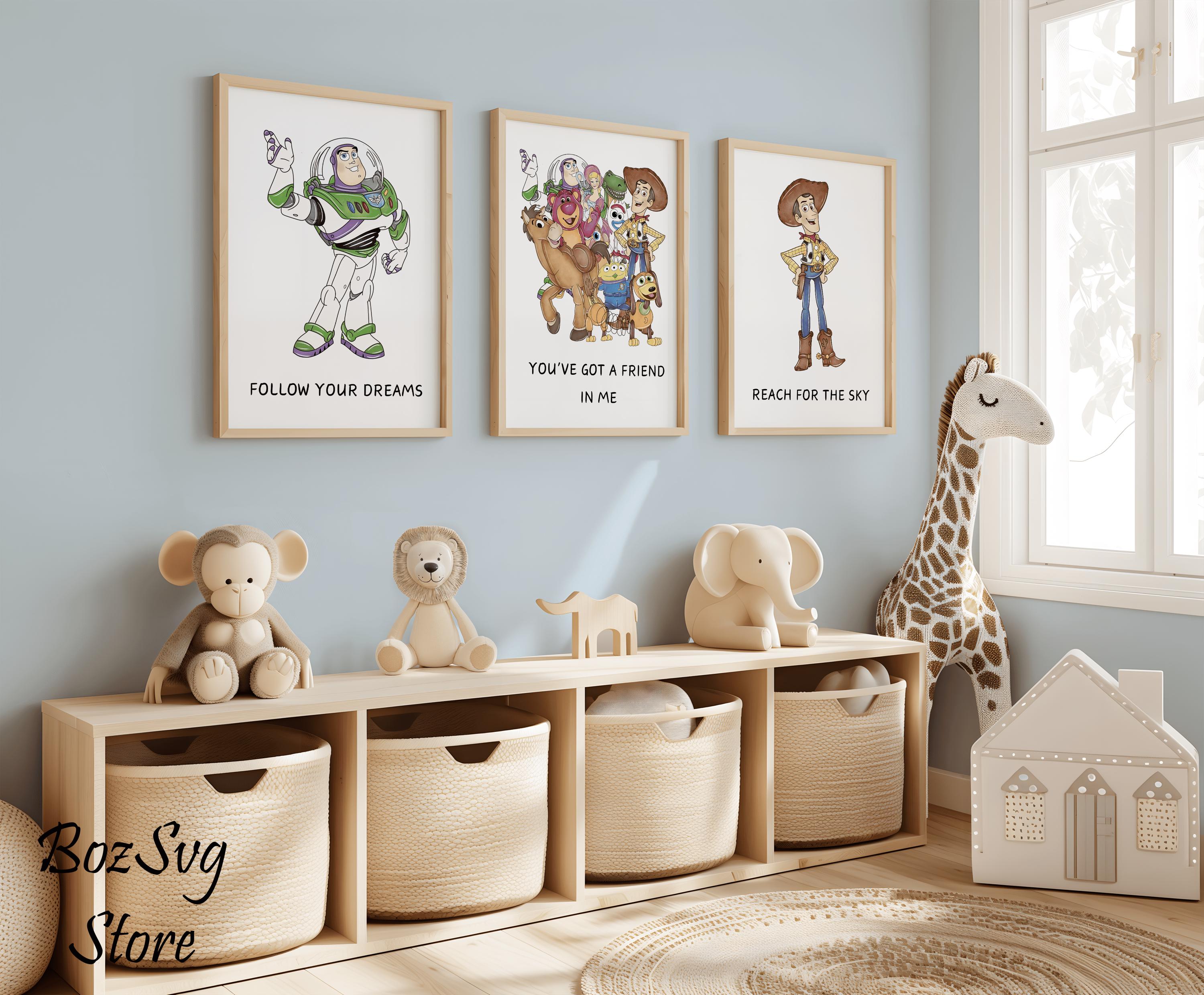 Toy Story Set of 3 Prints, Toy Story Wall Art, Playroom Decor, Children ...