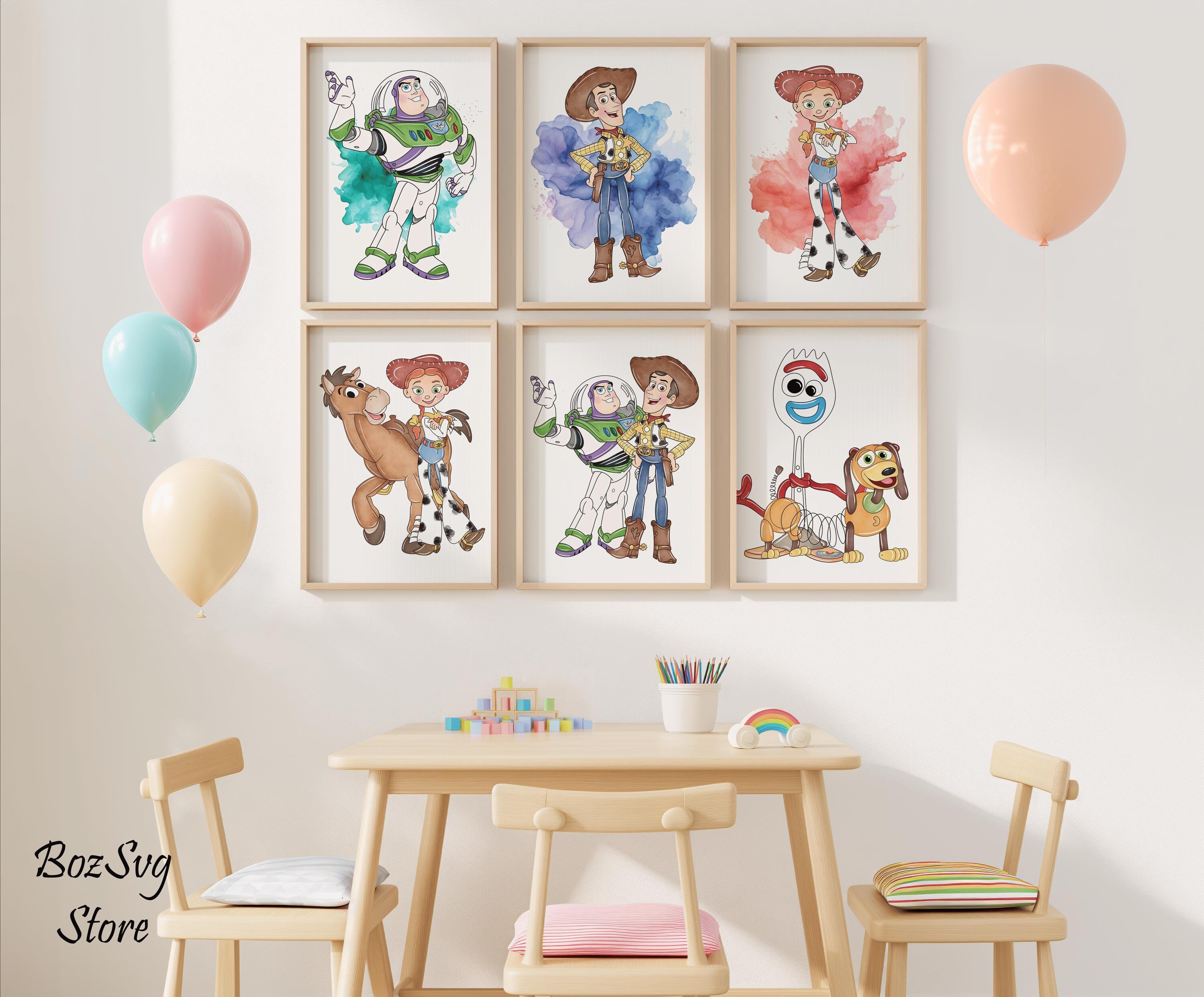 Toy Story Wall Art, Printable Toy Story Characters, Watercolor Toy ...