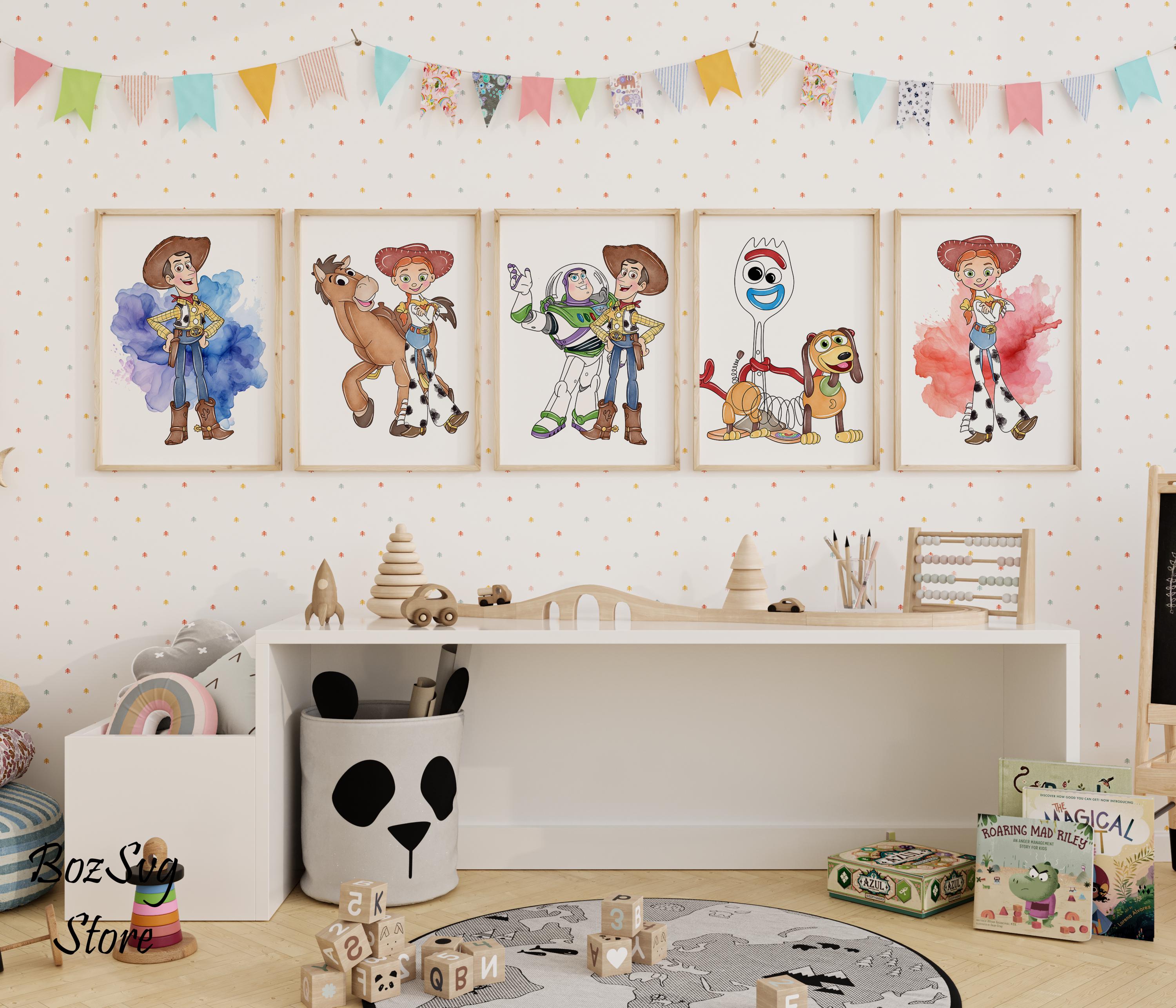 Toy Story Wall Art, Printable Toy Story Characters, Watercolor Toy ...