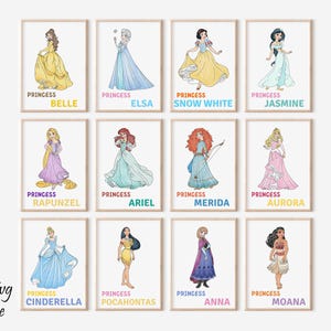 Art mural princesse, art mural pour chambre d&#39;enfant, décoration de chambre de princesse, art numérique, affiche de princesse, décoration de chambre d&#39;enfant, impressions princesse, téléchargement immédiat