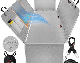 Waterproof Dog Car Seat Cover, Nonslip Mesh Hammock, Scratch Proof