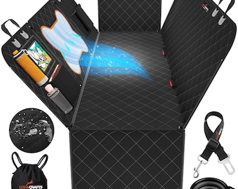 Dog Car Seat Covers, Heavy Duty 100% Waterproof, Nonslip Mesh, Dog Hammock for Car backseat, Car Backseat Cover,Dogs Travel,Scratch Proof