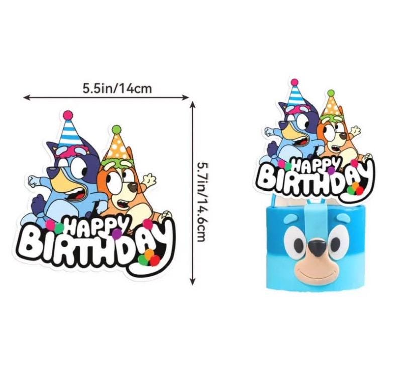 Bluey balloon and toppers set