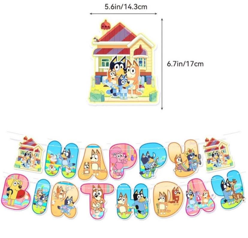 Bluey balloon and toppers set