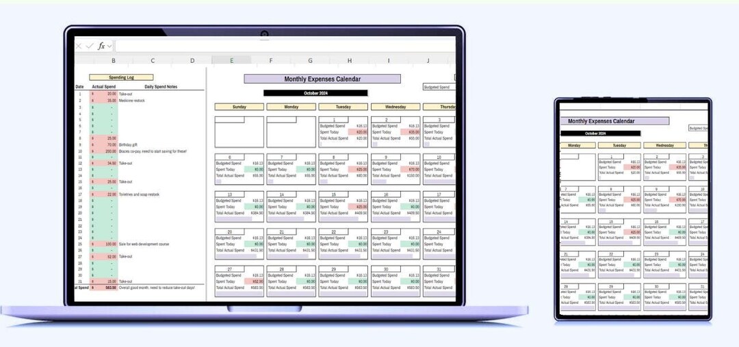 Smart Expense Tracker Example Layout Quarterly Smart Expense Tacker | Daily Finance Organizer | Automated ...