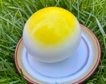 Yuzu Sticky Mochi Squishy Toy: Yellow Sensory Fidget, Stress Relief