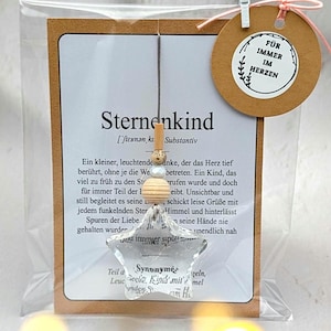 Sonnenfänger | Sternenkind Erinnerung | Geschenke für Trauernde | Geschenk Sternenkind | Sternenkind Andenken | Trauerkarte