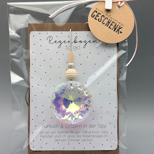 Sonnenfänger Fenster | Suncatcher | Lichtfänger |Geschenk für  Kollegin | Fensterdeko | Gartendeko Glas | Mitbringsel | Kristall