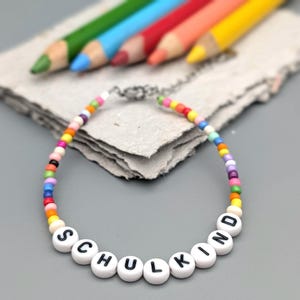 Pulsera para escolares | Regalo de vuelta al cole | Pulsera para la matriculación escolar | Regalo de cono escolar | Pulsera infantil | Regalos de matriculación escolar