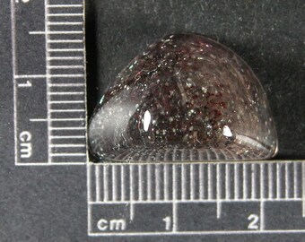 Hematite in Quartz Hand Cut Cabochon QH1